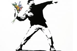 Banksy flowers